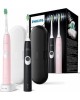 PHILIPS Набор электрических зубных щеток Sonicare ProtectiveClean HX6800/35 черный/розовый