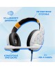 OKLICK Гарнитура игровая HS-L710G, для компьютера, мониторные, проводные, белый / черный [1978693]