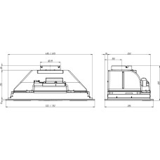 Встраиваемая вытяжка ELIKOR BUILT-IN CASPER 70H-450-P3D нерж. сталь