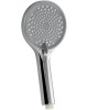 Лейка душевая GFMARK 6094 Лейка душевая массажная, круглая, из высокопрочного АБС пластика, серая вставка с белыми квадратными форсунками, цвет ХРОМ