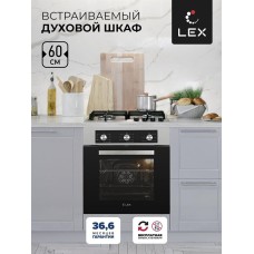 LEX Духовой шкаф Электрический EDM 073 IX нержавеющая сталь/черный