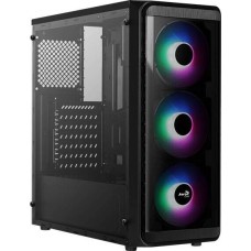 AEROCOOL Корпус MidiTower SI-5200 FROST black (ATX, без БП, FRGB, 2xUSB2.0+USB3.2) (4718009159303)