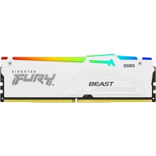 KINGSTON Память DDR5 32GB 5600MHz KF556C36BWEA-32 Fury Beast White Expo RGB RTL Gaming PC5-44800 CL36 DIMM 288-pin 1.25В kit single rank с радиатором Ret