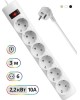 сетевой фильтр DEFENDER (99490) DFS 153 сет.фильтр 6роз - 3м - белый