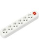 колодка SMARTBUY (SBE-16-6-00-ZS) колодка 4 гнз. 16а/3,5квт, с заземлением