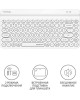 A4TECH Клавиатура Fstyler FBK30, USB, Bluetooth/Радиоканал, белый [fbk30 white]