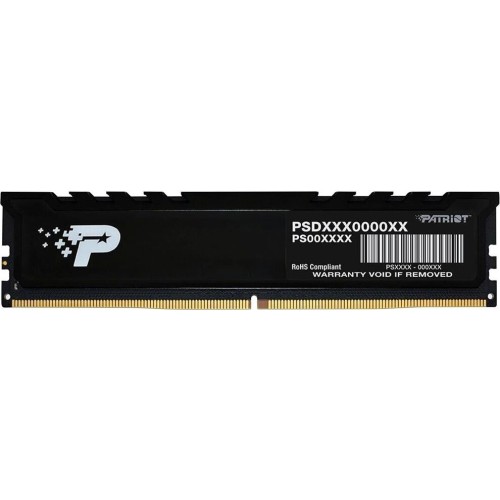PATRIOT Память DDR5 16GB 5600MHz PSP516G560081H1 Signature Premium RTL PC5-44800 CL46 DIMM 288-pin 1.1В single rank с радиатором Ret PATRIOT Память DDR5 16GB 5600MHz PSP516G560081H1 Signature Premium RTL PC5-44800 CL46 DIMM 288-pin 1.1В single rank с радиатором Ret
