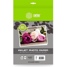 CACTUS Фотобумага CS-GA4150100ED, A4, для струйной печати, 100л, 150г/м2, белый, покрытие глянцевое