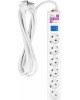 POWERCUBE SPG(5+1)-16B-1,9М-WHITE 1.9м (6 розеток) белый (коробка)