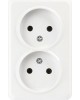Розетка SMARTBUY (SBE-03w-10-S2-N) Юпитер, 2-местная, белый