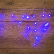 Электрогирлянды NEON-NIGHT (255-013) ГИРЛЯНДА АЙСИКЛ БАХРОМА СВЕТОДИОДНЫЙ 1,8 Х 0,5 М, ПРОЗРАЧНЫЙ ПРОВОД, 230 В, ДИОДЫ СИНИЕ