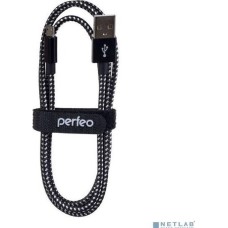 кабель PERFEO (U4802) USB A вилка - Micro USB вилка, черно-белый, 3 м