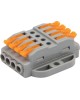 Клемма REXANT (07-6264-5) Клемма СМК 222-424P проходная 4 полюса, с монтажной площадкой (0,08-4 мм ), серая (блистер 5 шт./уп.)