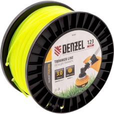 DENZEL Леска для триммера круглая, 3,0мм х 123м, на DIN катушке FLEX CORD, 96282