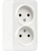 Розетка SMARTBUY (SBE-03w-10-S2-N) Юпитер, 2-местная, белый