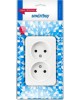 Розетка SMARTBUY (SBE-03w-10-S2-N) Юпитер, 2-местная, белый