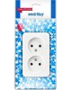 Розетка SMARTBUY (SBE-03w-10-S2-N) Юпитер, 2-местная, белый