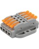 Клемма REXANT (07-6264-5) Клемма СМК 222-424P проходная 4 полюса, с монтажной площадкой (0,08-4 мм ), серая (блистер 5 шт./уп.)