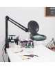 REXANT Лупа на струбцине круглая 5D с подсветкой 56 SMD LED, ø127мм, черная