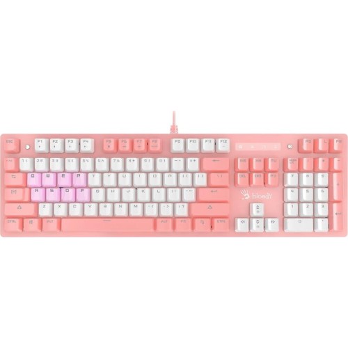 A4TECH Клавиатура Bloody B800 Dual Color, USB, розовый + белый [b800 pink]