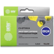 CACTUS Картридж струйный CS-EPT0924 T0924 желтый (6.6мл) для Epson Stylus C91/CX4300/T26/T27/TX106/TX109/TX117/TX119