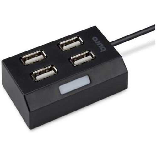 BURO Разветвитель USB 2.0 BU-HUB4-U2.0 4порт. черный
