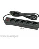 Сетевой фильтр SMARTBUY (SBSP-30-K) - 5 роз х 3 м - черный