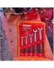Рожковый ключ REXANT (12-4841-1) Набор ключей комбинированных трещоточных (8, 10, 13, 17, 19мм), 5 шт, CrV, зеркальное хромирование