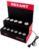 REXANT Демо-тестер акриловый для ФИЛАМЕНТА, AC 220V, со шнуром питания 1,2м, с выключателем на корпусе, цоколи E14 (6шт) E27 (5шт)