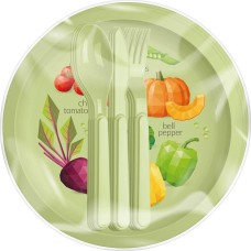 Набор для пикника HOMVER Picnic 12 предметов на 3 персоны (салатовый) 222123320/04