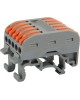 Клемма REXANT (07-5236-04) Клемма СМК 222-425D проходная 5-полюсная, с креплением на DIN-рейку (0,08-4 мм ), серая (4 шт./уп.)