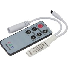 LAMPER Мини-контроллер светодиодный RGB, инфракрасный (IR), 6 кнопок, 12-24В/6А
