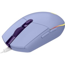 LOGITECH Мышь проводная G102 LightSync, игровая, оптическая, USB, 8000dpi, сиреневый [910-005857]