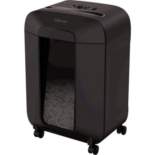 щредеры FELLOWES Шредер PowerShred LX85 черный (секр.P-4) фрагменты 12лист. 19лтр. скрепки скобы пл.карты