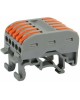 Клемма REXANT (07-5236-04) Клемма СМК 222-425D проходная 5-полюсная, с креплением на DIN-рейку (0,08-4 мм ), серая (4 шт./уп.)