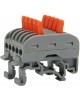Клемма REXANT (07-5236-04) Клемма СМК 222-425D проходная 5-полюсная, с креплением на DIN-рейку (0,08-4 мм ), серая (4 шт./уп.)