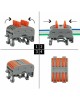 Клемма REXANT (07-5236-04) Клемма СМК 222-425D проходная 5-полюсная, с креплением на DIN-рейку (0,08-4 мм ), серая (4 шт./уп.)