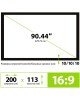 CACTUS Экран FrameExpert CS-PSFRE-200X113, 200х113 см, 16:9, настенный
