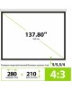 CACTUS Экран MotoExpert CS-PSME-280x210-WT, 280х210 см, 4:3, настенно-потолочный белый