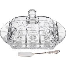 Масленка LEFARD 195-174 MUZA CRYSTAL с ножом 17,5*10,5*9см