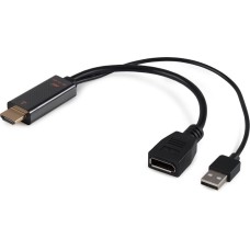 кабель BURO Переходник HDMI (m)/DisplayPort (f) черный (BU-HDMI(M)-DP(F))