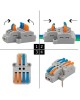 Клемма REXANT (07-5235-05) Клемма СМК 2х2 проходная разветвительная 2 полюса, с монтажной площадкой (1 ввод, 2 вывода на полюс), (5 шт./уп.)