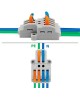 Клемма REXANT (07-5235-05) Клемма СМК 2х2 проходная разветвительная 2 полюса, с монтажной площадкой (1 ввод, 2 вывода на полюс), (5 шт./уп.)