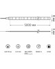LAMPER Лента светодиодная 24В, SMD2835, 19,2Вт/м, 240 LED/м, 3000К, 15мм, 5м, IP20