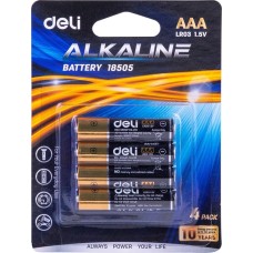 DELI Батарея E18505 AAA (4шт) блистер