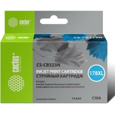 CACTUS Картридж струйный CS-CB323N(CS-CB323) №178XL синий (14.6мл) для HP PS B8553/C5383/C6383/D5463/5510
