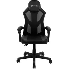 Кресло компьютерное игровое OKLICK Кресло игровое -121G, на колесиках, искусственная кожа/сетка, черный [1987611]