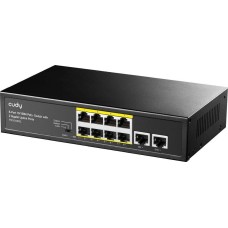 CUDY Коммутатор FS1010PG (L2) 8x100Мбит/с 2x1Гбит/с 8PoE+ 120W неуправляемый