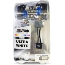 AVS Газонаполненные лампы ALFAS Pure-White 6000К H7 12V 85W, комплект 2+2 (W5W) шт