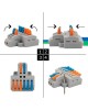 Клемма REXANT (07-5234-05) Клемма СМК 2х3 проходная разветвительная 2 полюса, с монтажной площадкой (1 ввод, 3 вывода на полюс), (5 шт./уп.)